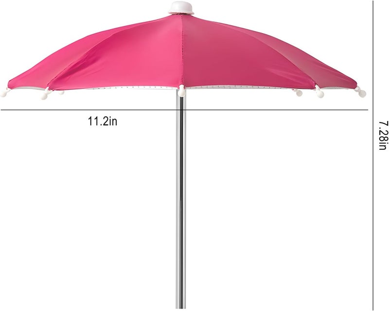 Gnodry Squirrel Picnic Table Feeder Replacement Mini Umbrella for Outside (Dark-Pink) - Image 2